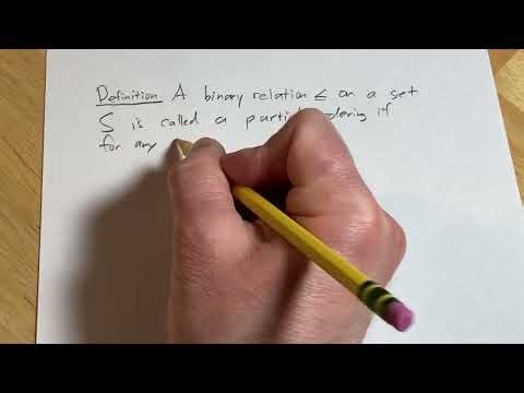 Definition of a Partial Ordering