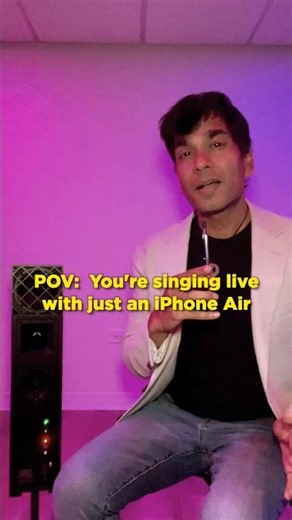 Singing Live with Just an iPhone Air 🤯 #skaa #wirelessaudio