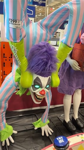 Halloween Animatronic Laughing Handstand Clown from @l@lowes#halloween #lowesfinds #halloweendecor