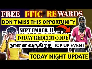 TODAY FFIC REDEEM CODE and TODAY NIGHT UPDATED