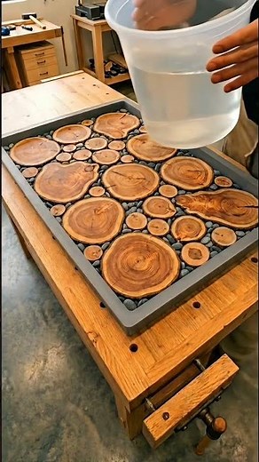 Amazing DIY Epoxy Resin Wood Table Process 🪵