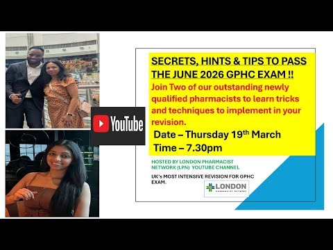 SECRETS, HINTS & TIPS TO PASS THE JUNE 2026 GPHC EXAM WITH FLYING COLOURS !!