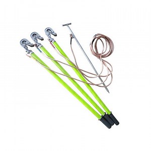 High Voltage Portable Temporary Grounding Set FRP Fiberglass Rod Earthing Sets