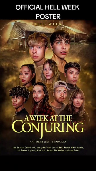 HELL WEEK 2023 POSTER AAA #samandcolby #snc #hellweek #theconjuring #samgolbach #colbybrock #bellapoarch #larray #georgenotfound #nikinihachu #fyp #fypp #trending #moots? #shadowbanned #flawlesscolby #ghostinvestigation