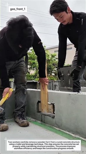 Precision Concrete Form Removal with Simple Tools | Satisfying Construction Work