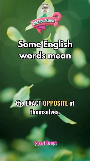 📖 Tuesday English | Week 13 — English Words That Mean The Opposite Of Themselves