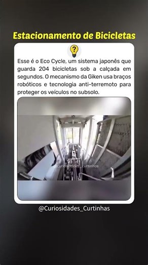 O estacionamento subterrâneo de bicicletas #curiosidades