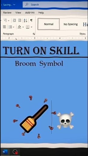 Broom 🧹 Symbol In Ms Word Shortcut Code #shorts #shortsfeed #youtubeshorts #asmr