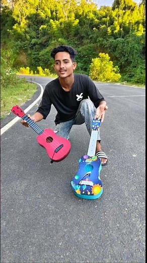 Two mini guitar unboxing and review test#shortfeed🔥