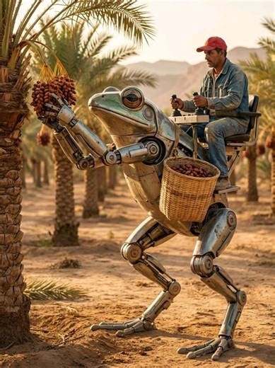Frog-Shaped Harvest Robot Transforms Date Palm Farming