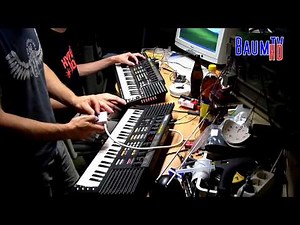 2 Circuit bent Yamaha PSS 290 jamming together at BaumLABS
