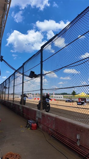 From outside the fence at DuQuoin; sound on.👂💨 #ProgressiveAFT #americanflattrack #duquoin #raceday #flattrack #asmr | American Flat Track