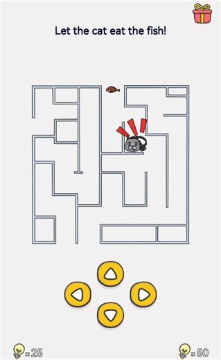 brain out level 22 and let the cat eat the fish ?