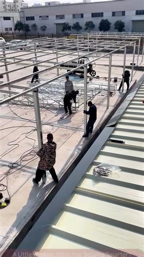 Real-time Scene of Steel Structure Workshop Construction: FromFoundation to Framework, Worker' Daily