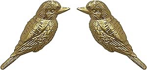 CatchDragn Bird Animal Cabinet Knobs Brass, Gold Drawer Knobs 2 Pack,Modern Pull for Dresser Drawers Cabinet Laundry Room Kitchen