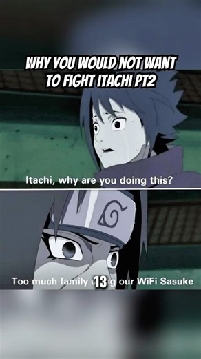 Why you WOULD NOT want to fight Itachi Uchiha pt2 #shorts #animefights #itachi #naruto #animebattles