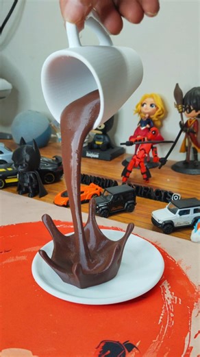 Vaibhav Gupta on Instagram: "I printed a Floating coffee cup and it looks really nice.. ☕ . . ##3dprinter #3dprintedmodel #3dprints"