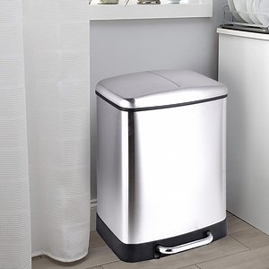 [Hot Item] Recycling Garbage Cans Outdoor Waste Bin Metal Trash Bin with Lid