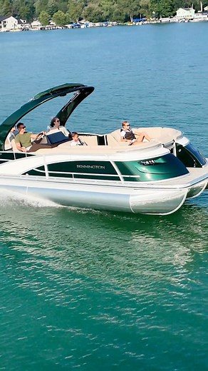 14K views · 149 reactions | That Verdell Green on the water is something special. It's one of our newest favorite shades! Show off your Verdell Green boats in the comments. We want to see them out in the wild! | Bennington Pontoon Boats | Facebook