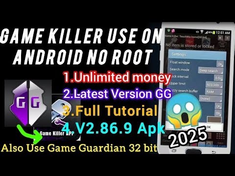 Game Guardian Latest Version Use In Game Killer No Root Full Tutorial || Game Guardian Latest Apk