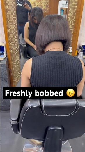 Indian wife Long To Bobcut 🪒 Indian Couple Haircut Vlog 👨‍🦲 Nape shave with Bobcut ✂️ Short Bob