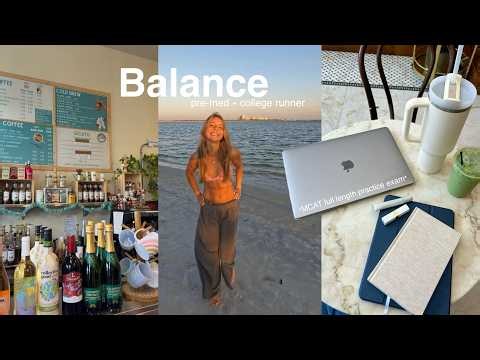 Balancing MCAT Prep, College Running & Life | Pre-Med Student Vlog