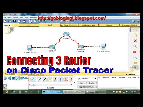 Connecting 3 router - Cisco Packet Tracer turorial