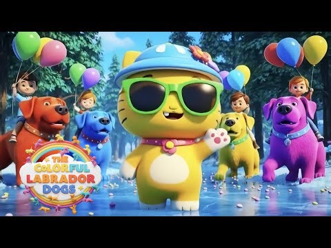 Piki Miki & the Colorful Labrador Dogs – A Magical Frozen River Adventure for Kids | Hi Toon Kids TV