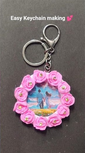 Cute DIY Keychain Idea 😍 | Easy & Aesthetic Craft at Home #shorts