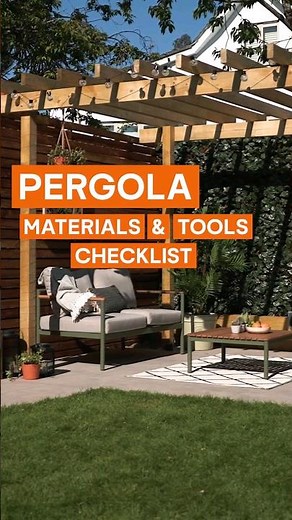 DIY Pergola: tools & materials checklist 🪚🛠️🧰 #DIY #Howto #BandQ