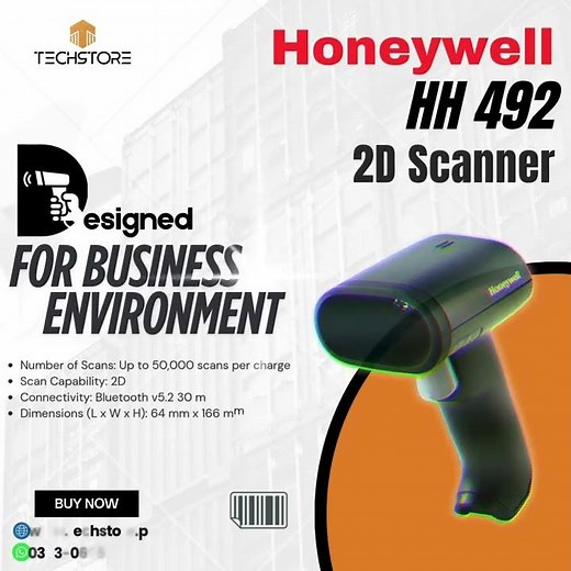 Honeywell HH-492 Handheld 2d Scanner