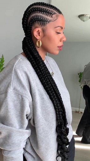 Stunning Straight Back Stitch Braids Hairstyles