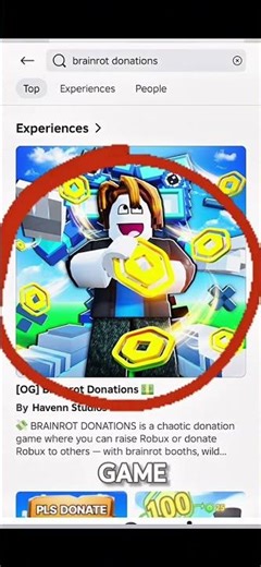 How to earn free robux by donation games! #roblox #brainrotdonations