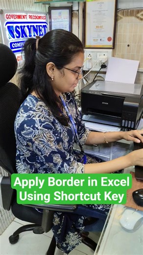 Apply Border in Excel Using Shortcut Key | Hindi Tutorial #spreadsheetmagic #excel #viral