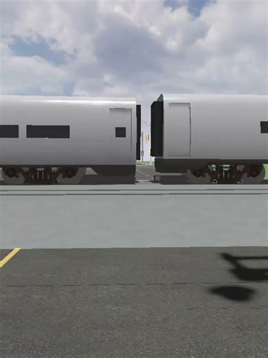 Train vs. semi #carcrashphysics #carcrashstudio