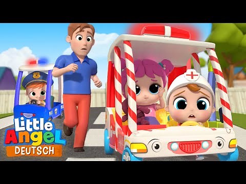 Die Räder vom Krankenwagen | Rettungseinsatz | Little Angel Deutsch - Kinderlieder