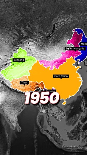 How China 🇨🇳 gets its Modern Map #geography #border #history #map #china #shorts