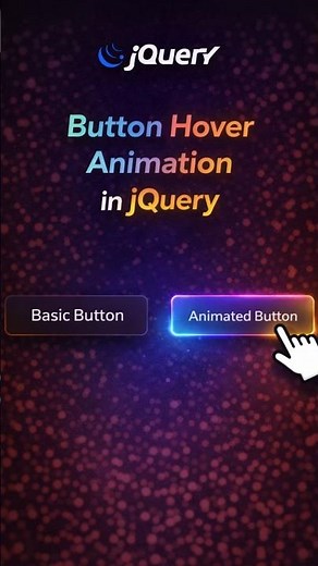 Button Hover Animation in jQuery | Simple UI Effect for Websites #coding #shorts