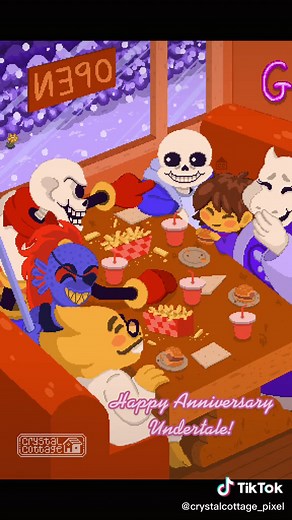 7 years 😳 #undertale #tobyfox #sans #frisk #papyrus #flowey #pixelart #pixelartist #fanart #8bit #8bitart #digitalart #digitalartist #procreate #artistsoftiktok #arttok #gaming #gamingontiktok