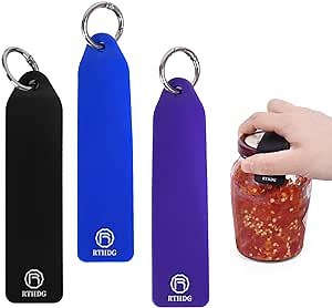 Rubber Jar Opener Gripper Opener Keychain Silicone Jar Opener Bottle Gripper Mini Opener Grip-Increased Friction Lightweight and Easy to Carry Suitable for Picnics or Mountain Climbing Use-3 Pack