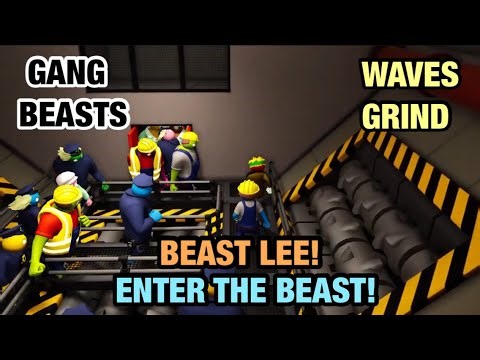 Gang Beasts Waves Grind Gameplay (Solo) - Beast Lee (Enter The Beast!)