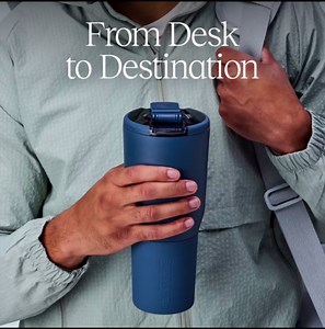 BrüMate Nav 25oz 100% Leak Proof Insulated Travel Tumbler with Magnetic BevLock™ Lid - Double Wall Cup-Holder Friendly Stainless Steel Mug (Eclipse)