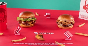 3.8M views · 32 reactions | DoorDash does all the work so you just have to take a bite. Get the S’Awesome Bacon Cheeseburger, BBQ Cheeseburger and Peppercorn Mushroom Melt delivered straight to your door. | Wendy's | Facebook