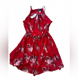 Red floral sleeveless summer dress | size M | new tags on