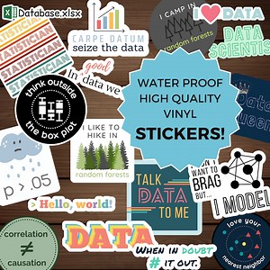 Data! Stickers | Data Science, Statistics, Engineer, Machine Learning, AI, Analytics, Analyst Gift, Excel, Python, Data Nerd, Stats, Datum - Etsy