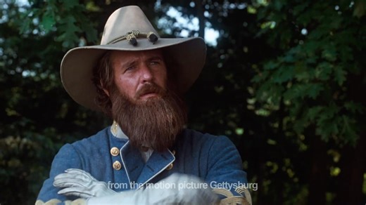 It's July 3, 1863. In this scene from my movie 'Gettysburg,' lieutenant general James Longstreet (Tom Berenger) reveals his anxiety about the coming attack to the Confederate spy Henry Thomas Harrison (Cooper Huckabee). Before the War Harrison had been an actor, a profession he resumed afterwards. In literary and cinematic terms, Harrison’s character is a foil for Longstreet to express his innermost fears. "Gettysburg," both in its original theatrical release and in the Extended Director's Cut i