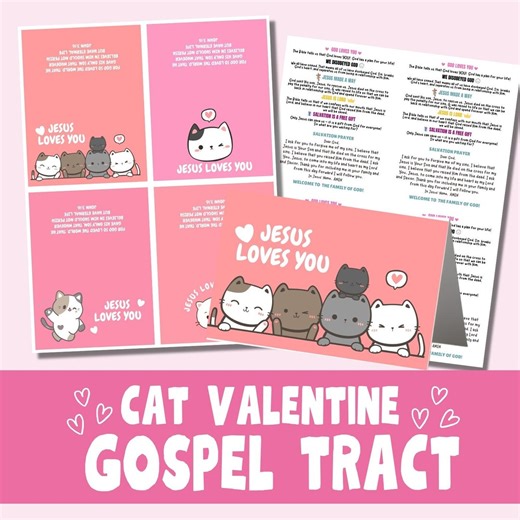 Christian Cat Valentine | Gospel Tract Printable (digital Download) - Etsy