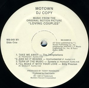 Various - The Original Motion Picture Sound Track From 'Loving Couples'