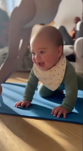 Baby's First Yoga Fail Brings Joyful Family Moment