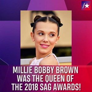 40K views · 243 reactions | Millie Bobby Brown wore Converse on the Screen Actors Guild Awards red carpet and had the cutest moment with Dakota Fanning. Millie wins...again! | Access | Facebook
